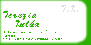 terezia kulka business card